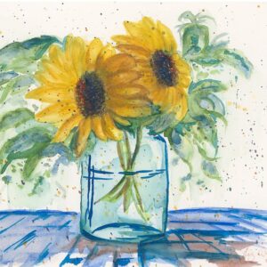 LizWilson-TwoSunflowers-A4-Paper